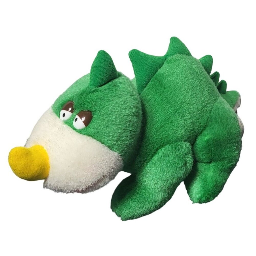 Vintage 1991 Prestige Toy Green Stegosaurus Dinosaur Plush Stuffed Animal Vtg